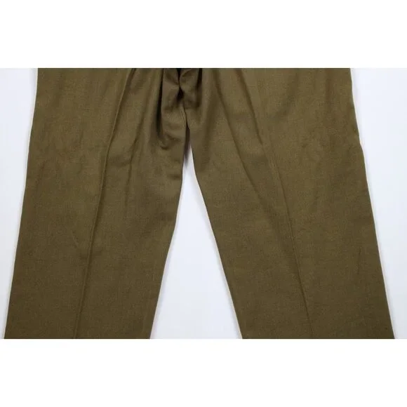 Vtg 40s 50s Korean World War II Mens 33x31 Distressed Wool Trousers Pants USA